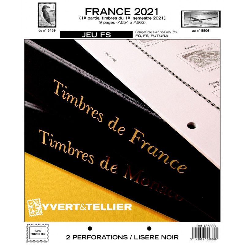 Jeux FS timbres de France 2021 premier semestre.