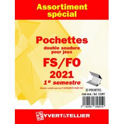 Assortiment de pochettes pour jeux FO/FS France 2021 premier semestre.