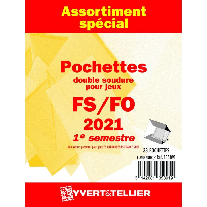 Assortiment de pochettes pour jeux FO/FS France 2021 premier semestre.