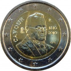 2 euros commémorative Italie 2010 Comte de Cavour.