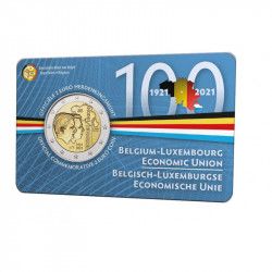 2 euros Belgique 2021 coincard version flamand -  Union économique.
