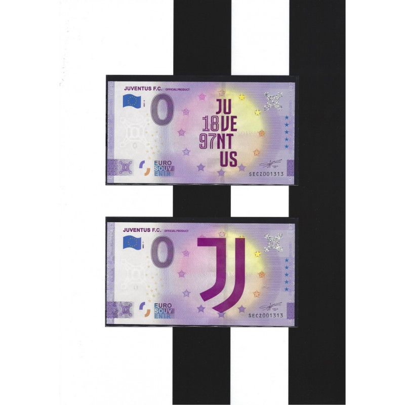 Billets Euro souvenir Juventus F.C. 2021 en coffret.