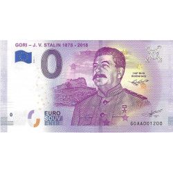 Billet touristique 0 Euro Souvenir – Gori – Joseph V. Staline – 2018.