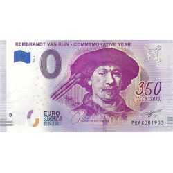 Billet touristique 0 Euro Souvenir – Rembrandt van Rijn – Pays-Bas – 2019.