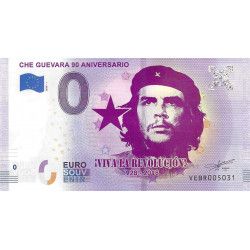 Billet touristique 0 Euro Souvenir – Che Guevara – 90ᵉ anniversaire – 2018.