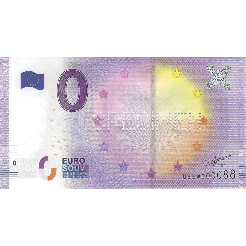 Billet touristique 0 Euro Souvenir – Série spéciale Spécimen.