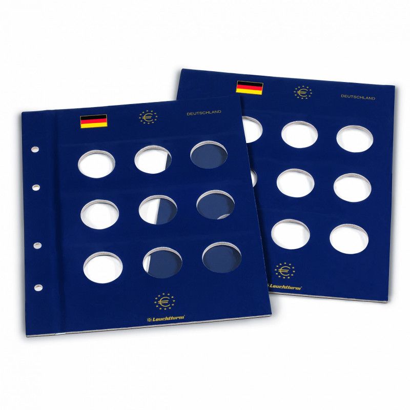Feuilles numismatiques Vista pour pièces commémoratives allemandes 10-20-25 euros.