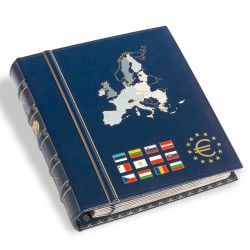 Album numismatique Vista spécial monnaies Euro avec étui de protection.