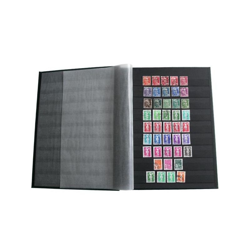 Classeur Perfecta grand modèle 16 pages noires pour timbres-poste.