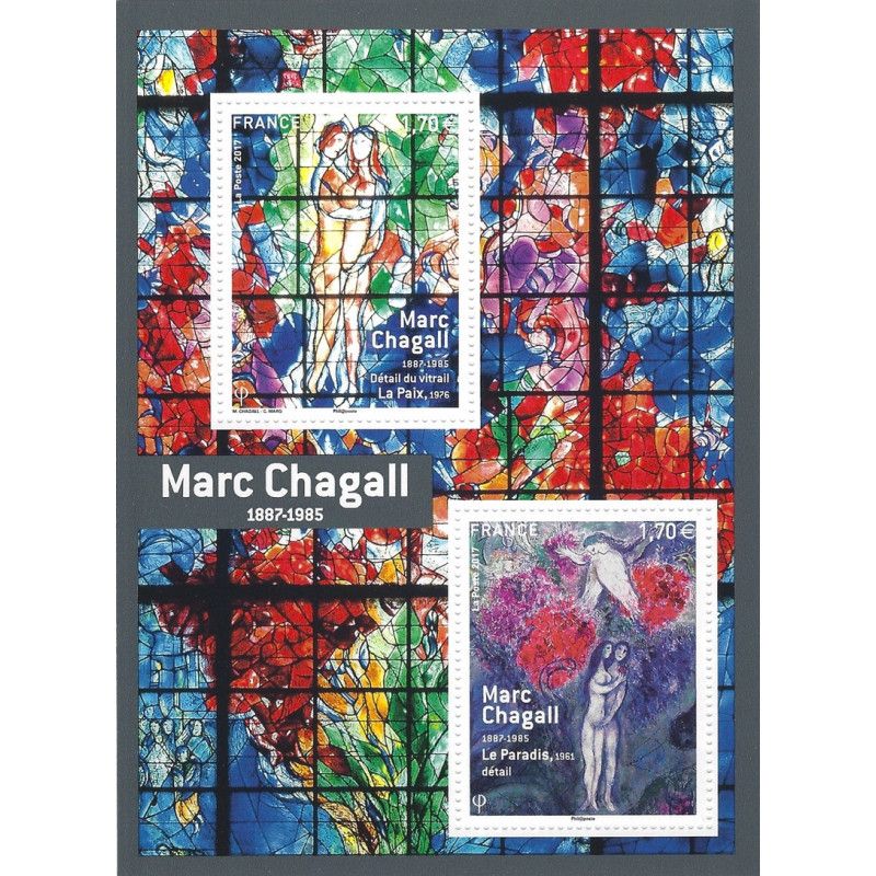 Feuillet de 2 timbres Marc Chagall N°F5116 neuf**.