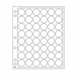 Feuilles plastique Encap à 48 cases rondes pour capsules 22 à 23 mm.