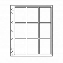 Feuilles plastique Encap à 9 cases pour des slabs US.