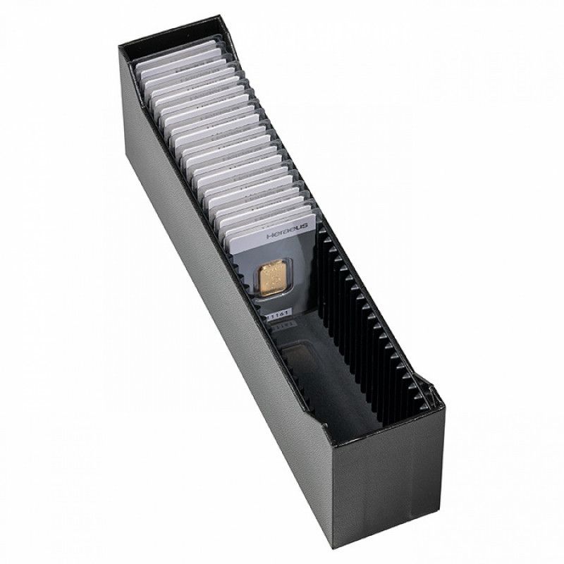 Boite de rangement Logik pour 40 lingotins d'or en blister, coincards.