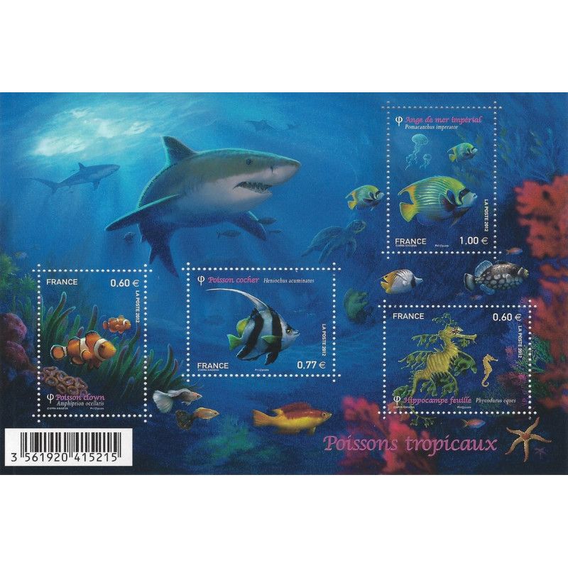 Feuillet de 4 timbres Poissons tropicaux N°F4646 neuf**.