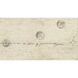 Présidence N°9 paire oblitéré PC 3280 sur lettre 1853. R