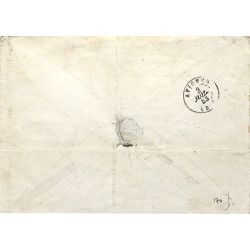 Présidence N°10 bloc de 4 oblitéré étoile sur lettre de Paris 1853. RR