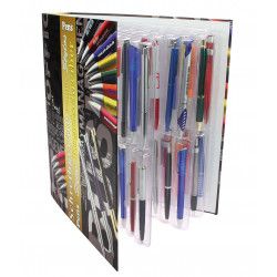 Reliure pour ranger 48 stylos de collection.