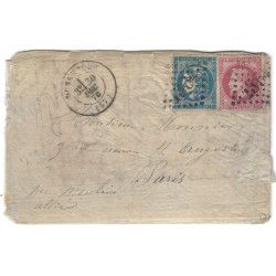 Boule de Moulins enveloppe de Dunkerque 30 décembre 1870 pour Paris, SUP. R