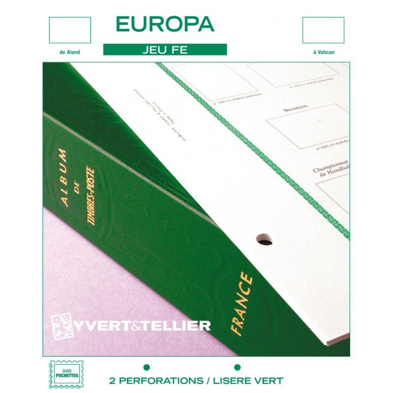 Intérieur FE timbres d'Europa 2001-2005 sans pochettes.