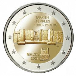 2 euros commémorative Malte 2021 - Temples de Tarxien.