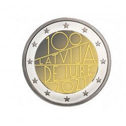 2 euros commémorative Lettonie 2021 - 100 ans de jure.