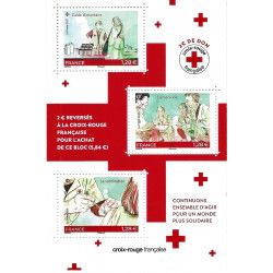 Feuillet de 3 timbres Croix-Rouge Française F5528 neuf**.
