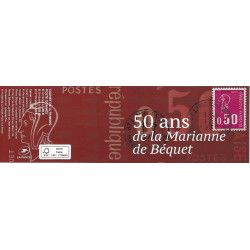 Carnet mixte de 14 timbres 50 ans de la Marianne de Béquet N°1529.