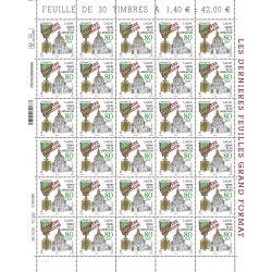 Feuillet de 30 timbres 80 ans Ordre de la Libération surchargé 5458A neuf**.