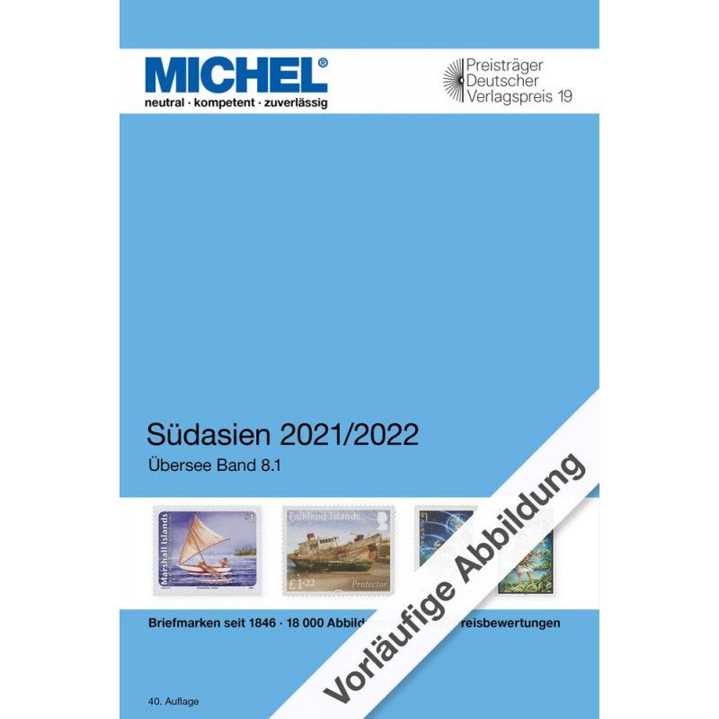 Catalogue Michel de cotation timbres d'Asie du Sud 2022.