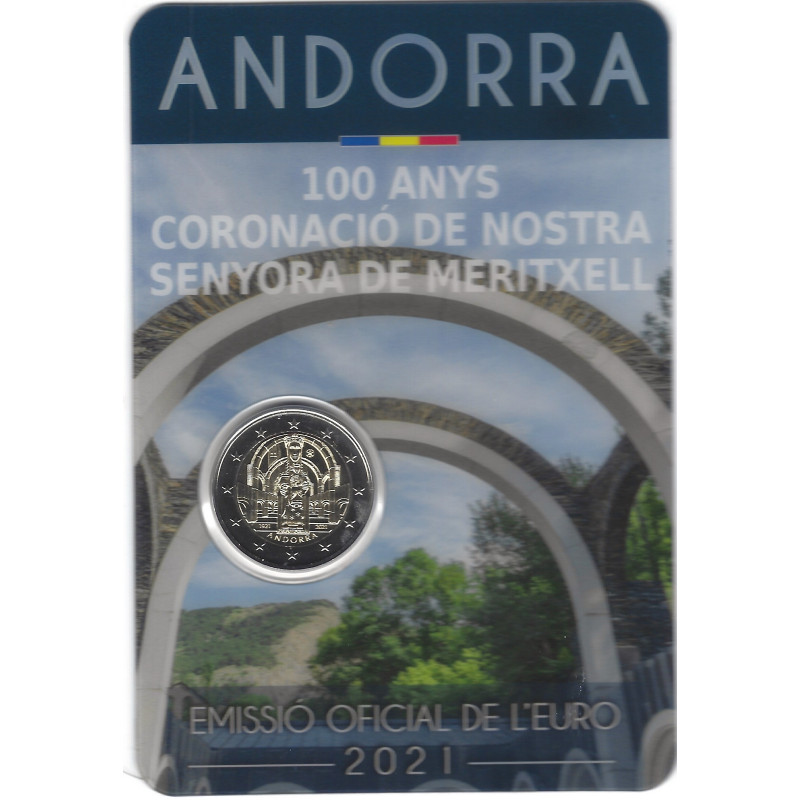 2 euros commémorative Andorre 2021 - Meritxell BU FDC Coincard.