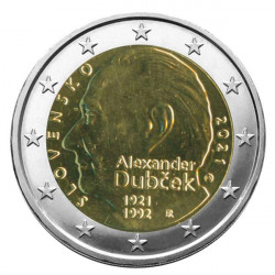 2 euros commémorative Slovaquie 2021 - Alexander Dubcek.