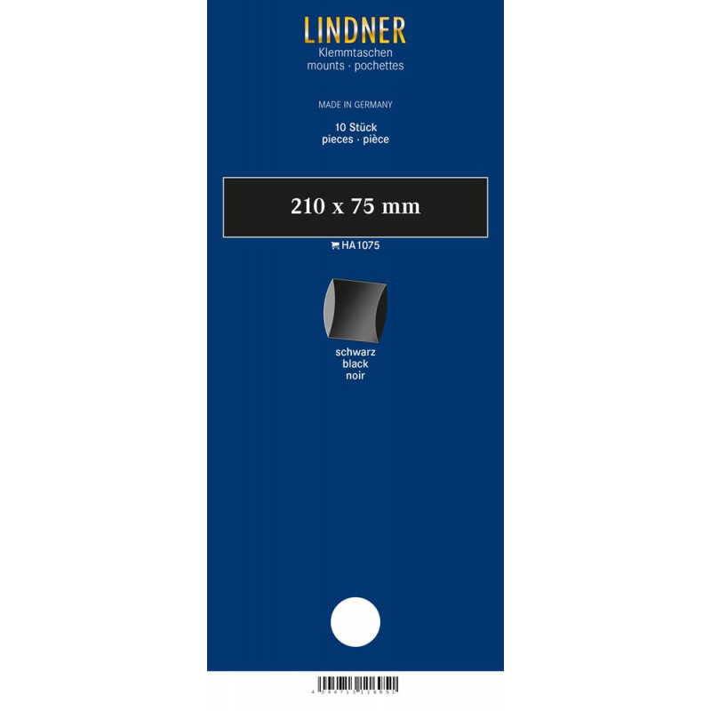 Bandes double soudure 210 x 75 mm pour timbres-poste.