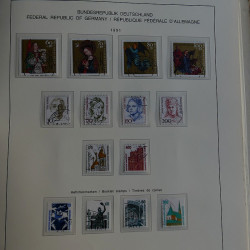 Collection timbres d'Allemagne R.F.A. 1975-1993 oblitérés en album Schaubek.