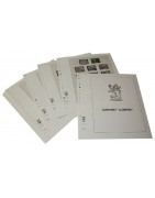 Albums pré imprimées Lindner-T pour collectionner les timbres d’Alderney parus jusqu'à nos jours.