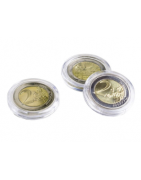 Capsules numismatiques rondes pour monnaies euro, 2 euros commémoratives, monnaies du monde.