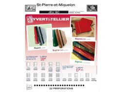 Jeu SC  Yvert et Tellier pour collectionner les timbres de Saint Pierre et miquelon dans un album pratique.