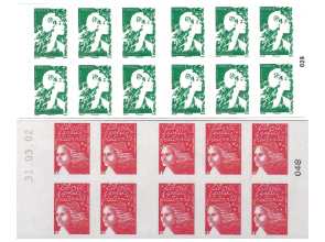 Carnets de timbres mixte Marianne pour compléter votre collection.