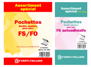 Assortiment annuel de pochettes pour timbres de France par Yvert et Tellier.