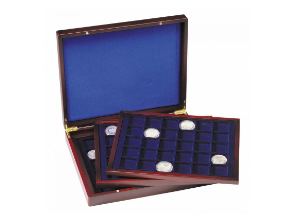Coffret numismatique Volterra Leuchtturm pour monnaies euro, 2 euros commémoratives, monnaies du monde.
