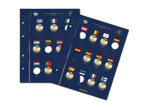 Recharges numismatiques Vista Leuchtturm pour monnaies euro, 2 euros commémoratives.