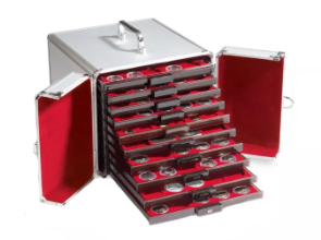 Les médailliers XL Leuchtturm pour le rangement de médailles militaires, montres, bijoux, rouleaux de monnaies