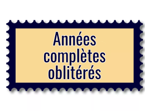 Années complètes de timbres oblitérés de France pour compléter votre collection.